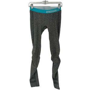 Gymshark Grey Blue Pull On Activewear Workout Lifting Leggings 4-6